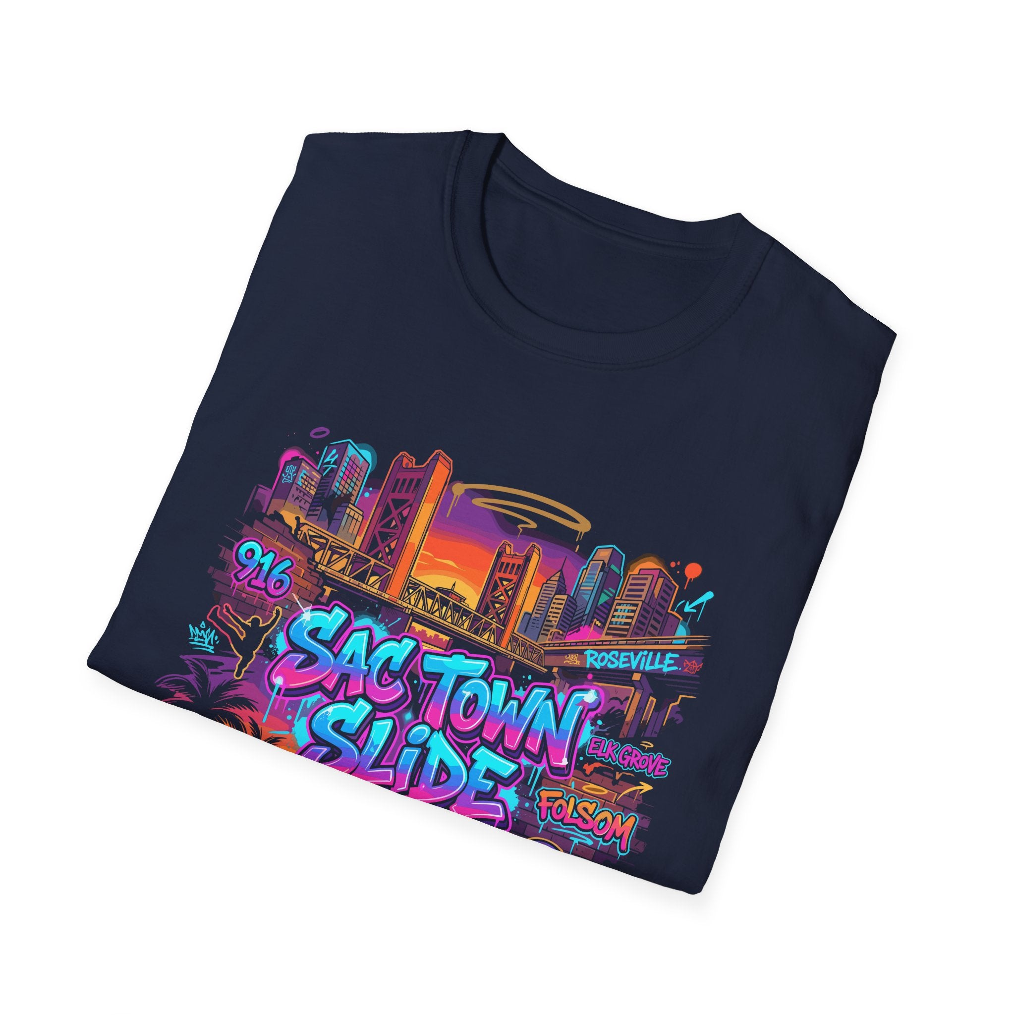 Sac Town Slide – 916 - Sacramento Streetwear Graphic Tee