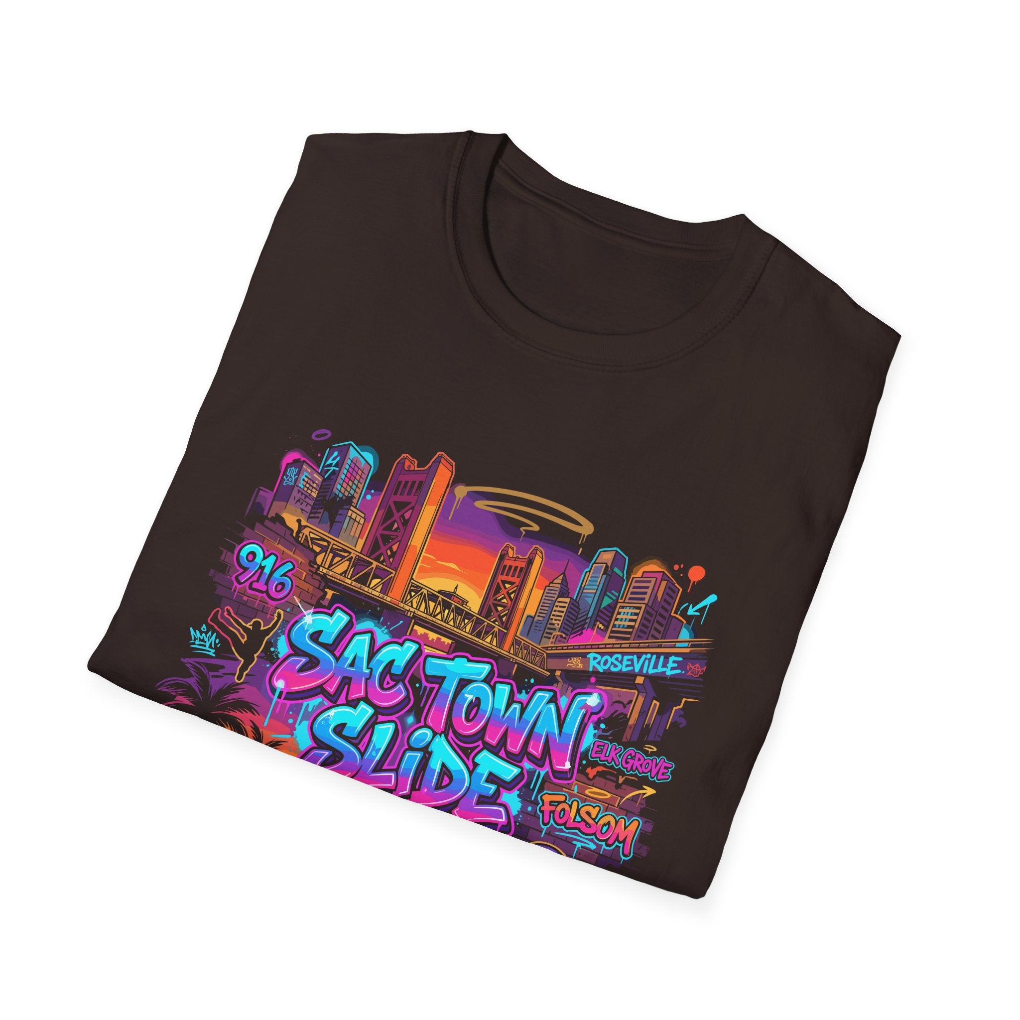 Sac Town Slide – 916 - Sacramento Streetwear Graphic Tee